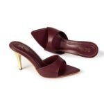 SHEYEL Pointed Toe Stilettos | 3.5-Inch Pencil Heels | Elegant Party & Office Wear | Slip-On Design | Black & Maroon Options | Comfortable Fit | Stylish Women's Footwear - Image 2
