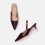 Nude Beige Synthetic Patent Heel Pumps For Women ( 2 Inch ) - Image 3