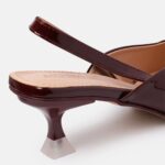 Nude Beige Synthetic Patent Heel Pumps For Women ( 2 Inch ) - Image 2