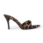 SHEYEL Women's Leopard Print Stiletto Heels | Stylish Open Toe Slip-On Sandals | 3.5 inches Heels - Image 5