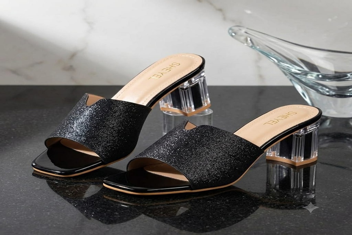 Perspex Heel Mules