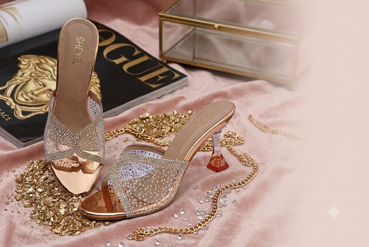 Rose Gold Embellished Heels Is a Sculptural Heel Worth the Adjustment